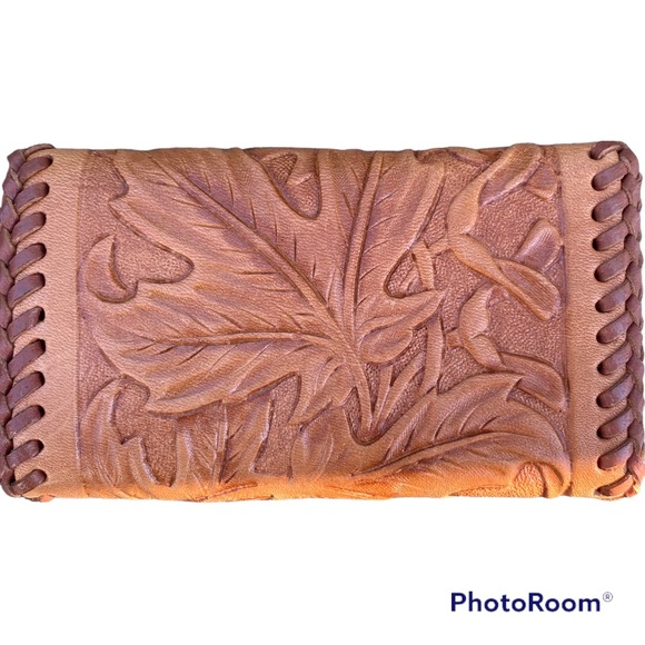 Vintage hand tooled leather key holder - Picture 2 of 5